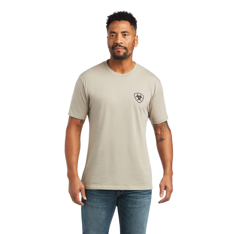 Camisetas Ariat Monument Sunset Kaki Hombre - Chile 278-QBFCAW